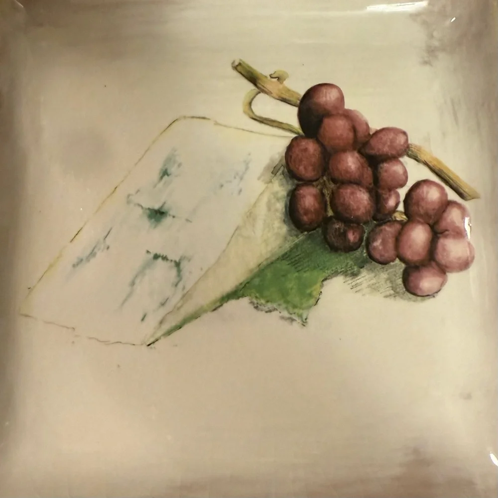 Crate and Barrel Set of 4 Italian Ceramic Appetizer Plates 7 x 7 Inch